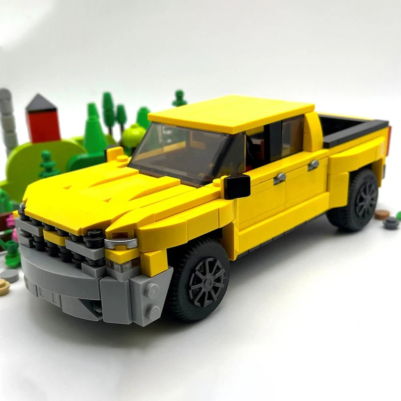 

435pcs Bowtie Silverado Yellow City Champion Supercar Building Blocks Christmas Gift Toy to Develop Patience and Concentration