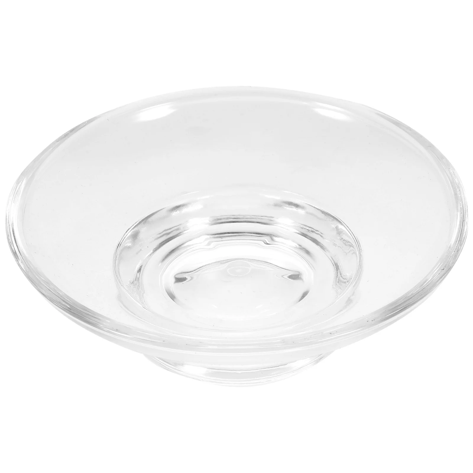 Transparent Round Glass Soap Box Bathroom Storage Container Holder Drain Tray for Shower Home Travel Outdoor Glass Soap Dish