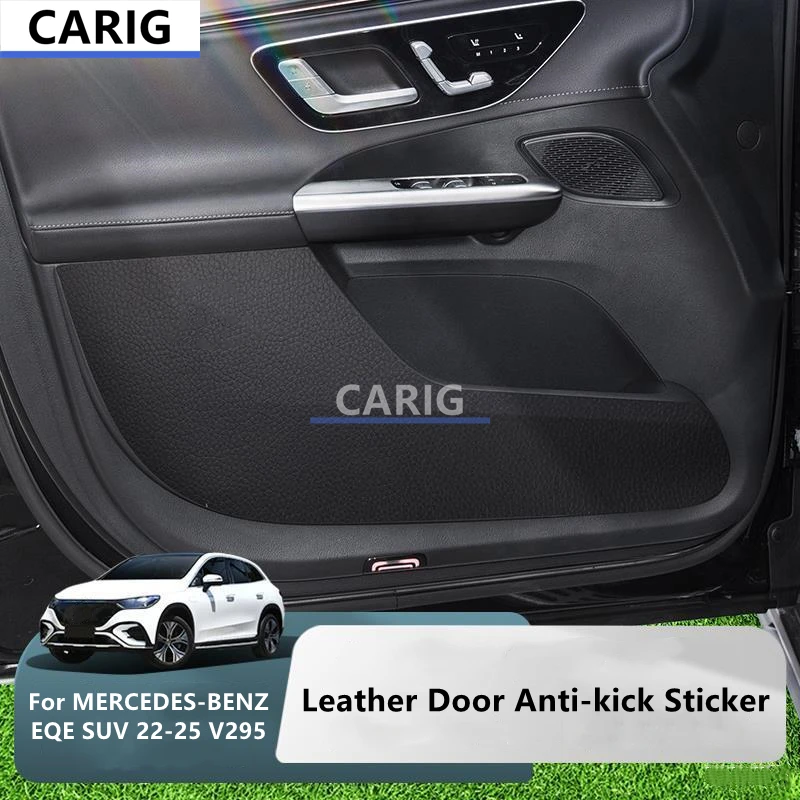 

For MERCEDES-BENZ EQE SUV 22-25 V295 Leather Door Anti-kick Sticker Modified Car Interior Protection Accessories Refit