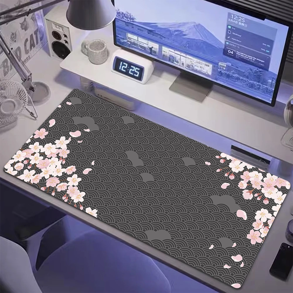 Roze Sakura Muismat Gamer Muismat Grote Muismat Antislip Tafel Tapijt Grote Deskmat Gaming Muismatten 90X40Cm Toetsenbord Pads