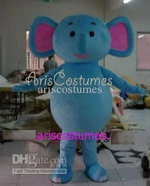 

New Adult Hot Sale Foam Cute Doll blue elephant Cartoon Mascot Costume Plush Christmas Fancy Dress Halloween Mascot Costume