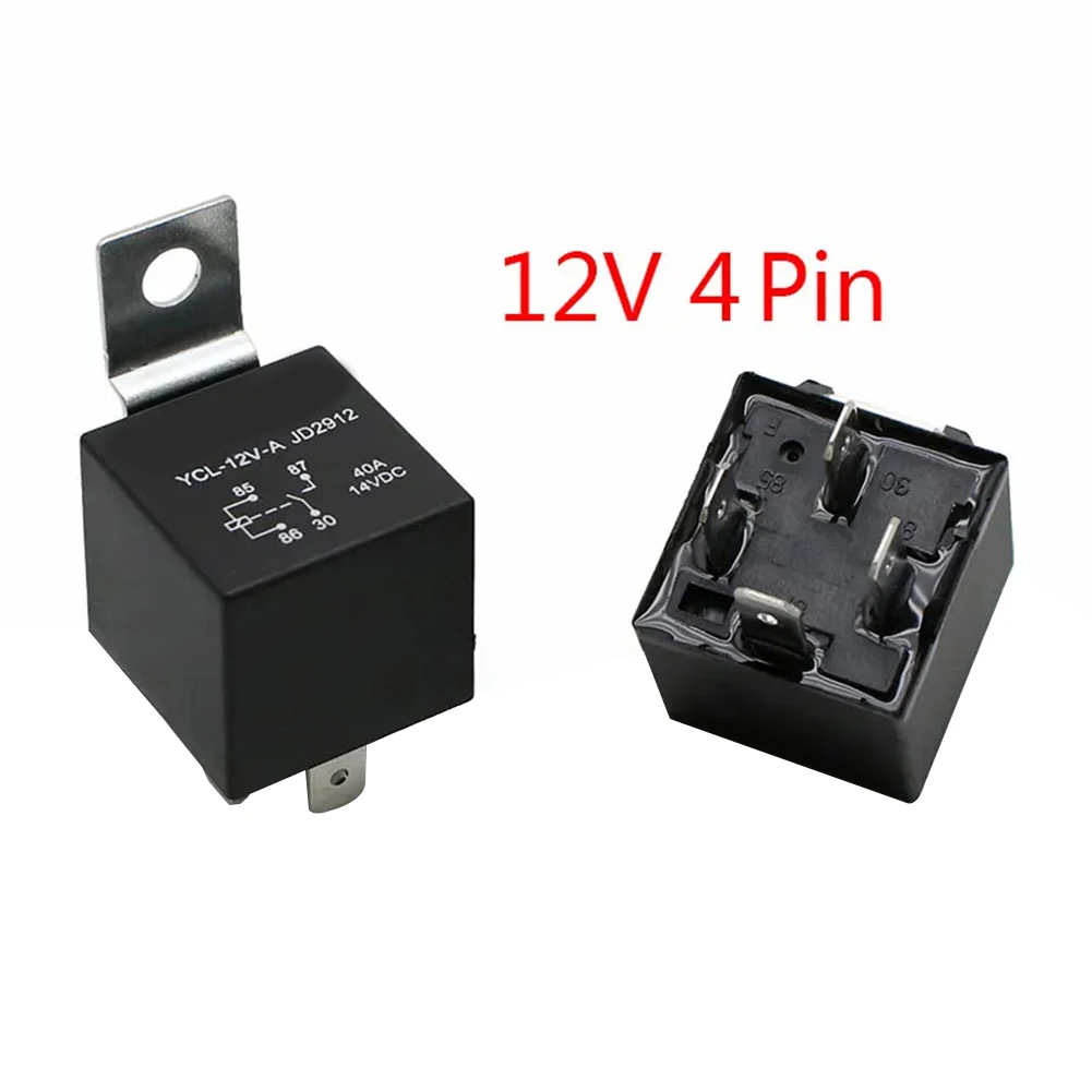 2pcs 5 Pins 4 Pins 40A Waterproof Automotive Relay Automotive Relay Normally Open DC 12V/24V Relay Electrical Equipment Supplies