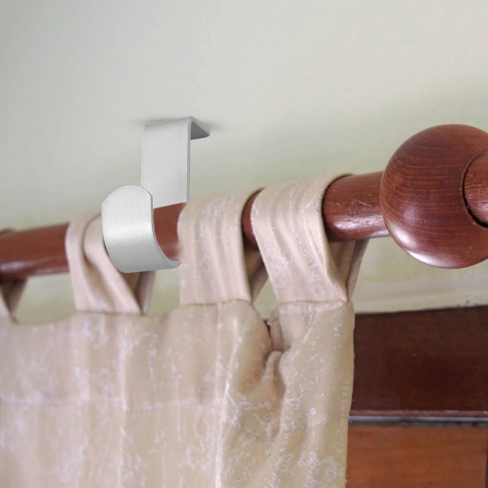 

3Pcs Curtain Rod Brackets Thickened Heavy Duty Rod Holders Easy Install Stylish Window Hardware Supports for Home Office