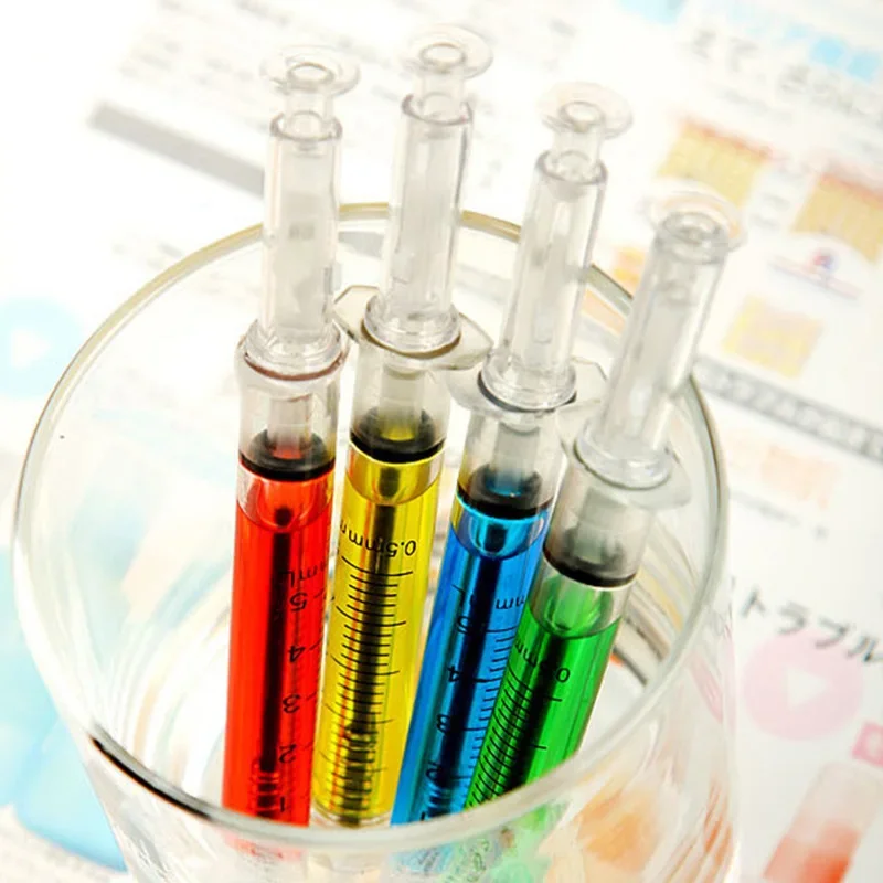 1 Pcs Ballpoint Pen Assorted Colors Syringe Shape Pen Novelty Pen for Nurses,Imaginary Doctor Play,Nursing Student Party Gift