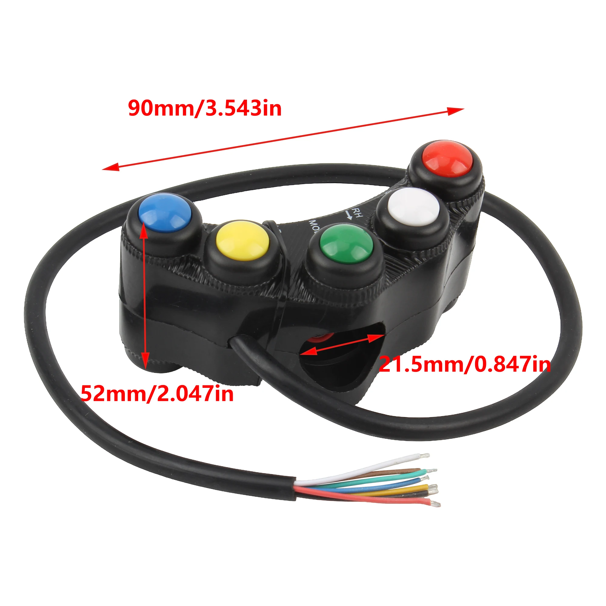 Motorcycle Control Switch Handlebar 7/8\