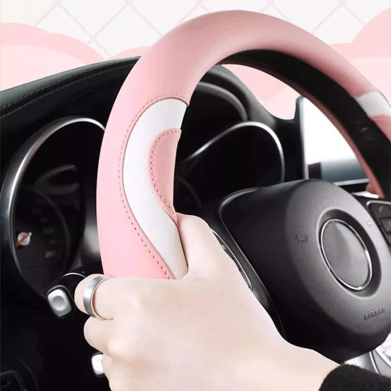 غطاء عجلة القيادة المتخصص الجديد Audi A4L - قماش ناعم، قبضة مريحة ومضادة للانزلاق