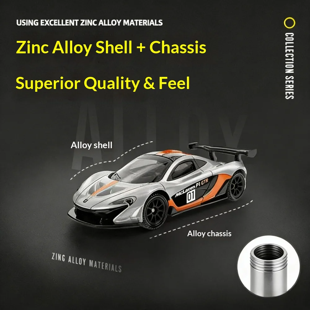 1:62 voor McLaren P1 GTR (Deluxe Edition) Legering Model Auto Collectie Jongen Gift 82538