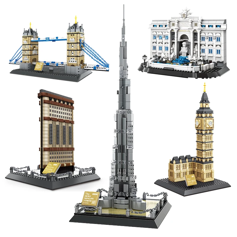 

Архитектурные конструкторы: Элизабет-Тауэр, Фонтан Треви, Блэйд-Тауэр, Модели зданий, Игрушки-конструкторы, Подарки для детей и взрослых