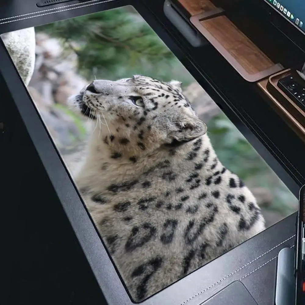 Leopard Mouse Pad Mouse Pad Desk Mouse Pad Cute HD Desk Pad Extended Gaming Keyboard Mats Large XXL Gamer Mousepad 90x40