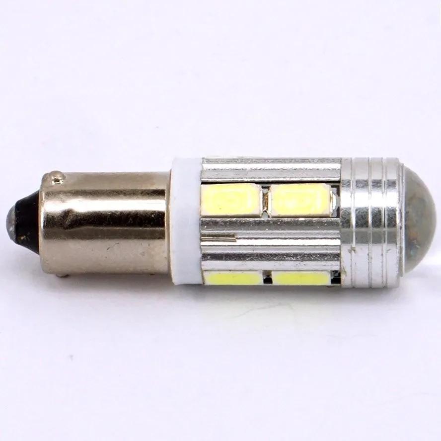 500pcs/lot White Car Bulbs BA9S Led 12V LED 5630 10 SMD 10LED Lens Interior Reading Light car styling