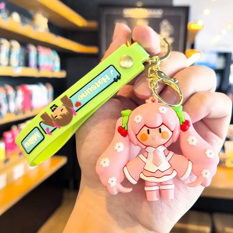 Hatsune Miku Keychain Cartoon Cute and Fun Ins Style Anime Doll Bag Pendant Cartoon Trinket Car Hanger Backpack Pendant Gift view 6
