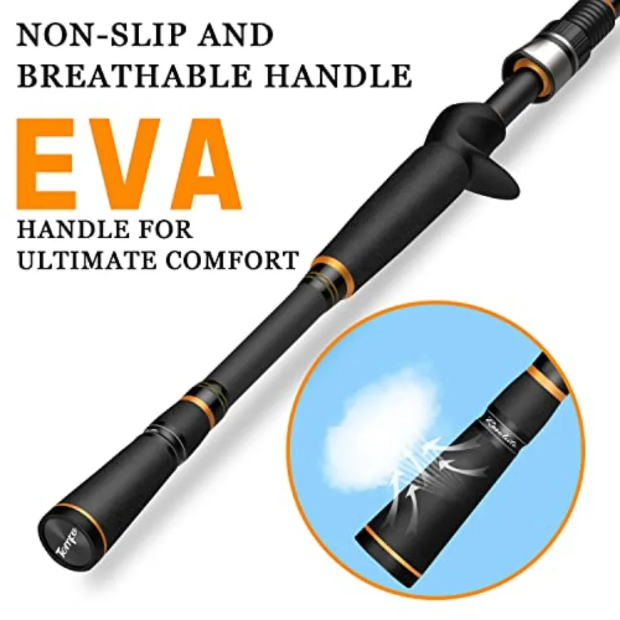 صنارة صيد السمك الحساسة خفيفة الوزن مكونة من قطعتين مع بناء من ألياف الكربون 30 طن ومقعد بكرة فوجي من الفولاذ المقاوم للصدأ Gu #5