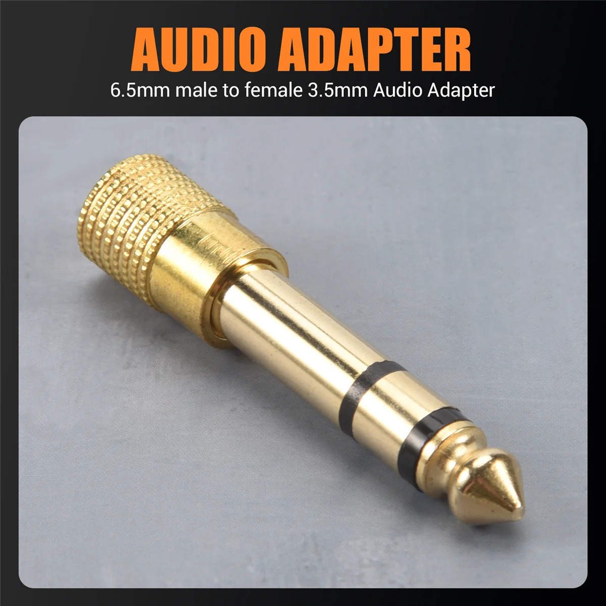 Stereo Gold Plug Headphone Adapter 1/4 Inch Male to 1/8 Inch Female High Quality Audio Cable Converter