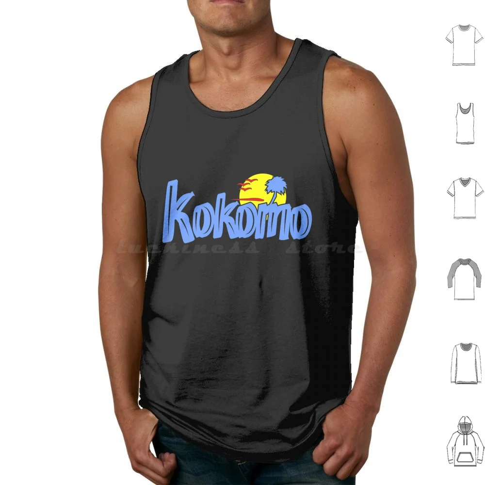 Kokomo Tank Tops Vest Sleeveless Funny Fashion Chic Cool Kokomo Beaches California Sound Surfing Surfs Up Music Heaven