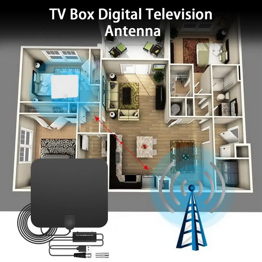 

TV Aerial Effective Easy Installation 174-240mhz/470-862mhz Digital TV Antenna Signal Receiver Digital Device