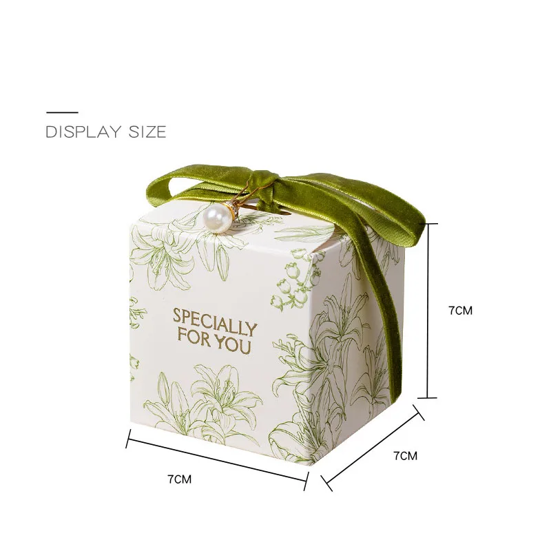 Red And Green And Champagne Wedding Gift Box Candy Chocolate Snack Pack Birthday Wedding Party Gift Decoration 1pc