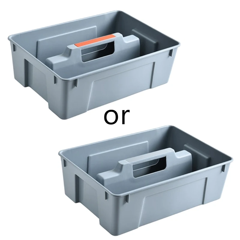 2 Dividers Tool Storage Box Portable Plastic Hardware with Handle Home