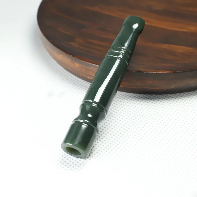 

Hetian jade cigarette holder natural genuine Xinjiang sapphire men's jewelry jade cigarette holder filter cigarette set free shi