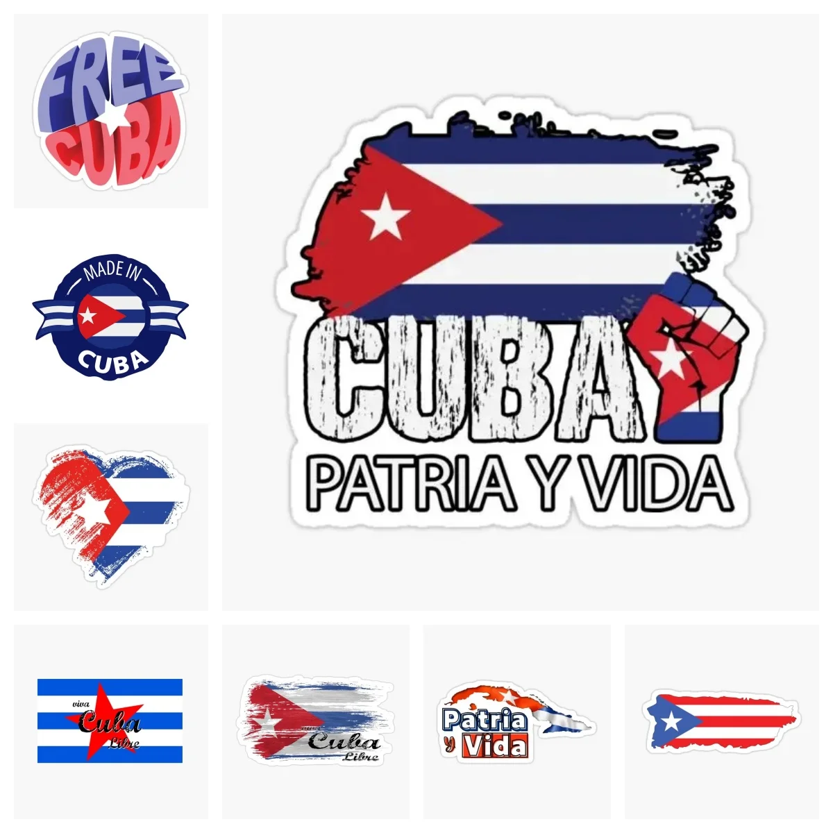 

Creative Cuban Flag Map Car Sticker Laptop Truck Wall Car Accessories Van Bike Window Glass Door Vinyl Decal Decoration
