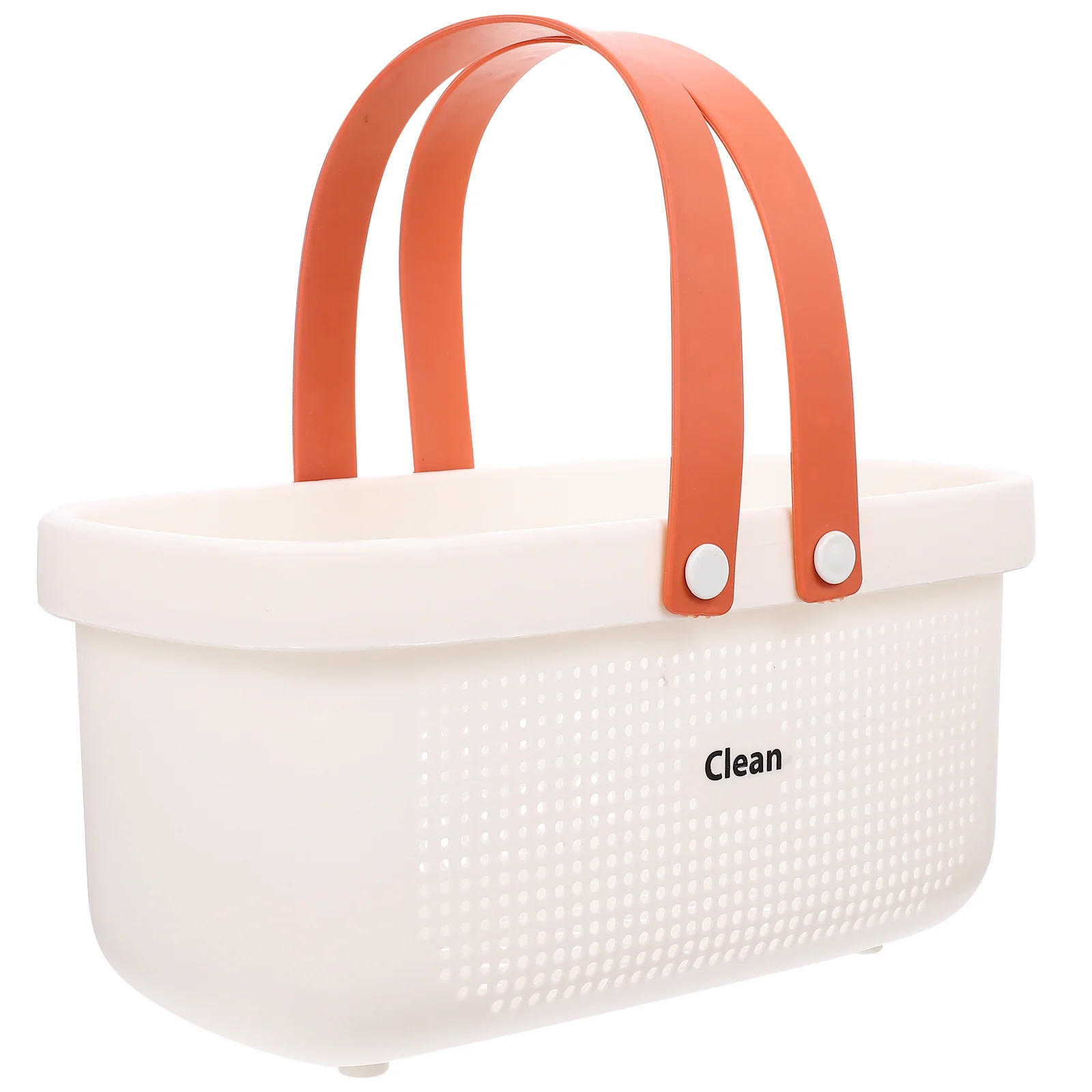 سلة أدوات الزينة ذات سعة كبيرة، منظم تخزين الدش المحمول، تصميم مجوف، حامل ثقوب الصرف البلاستيكي