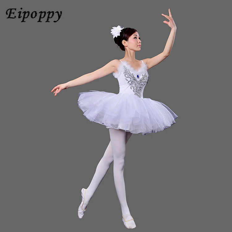 

Ballet Skirt Adult Feather Performance Costume Swan Lake Practice Costume Dance Sand Skill Practice Skirt-dod285