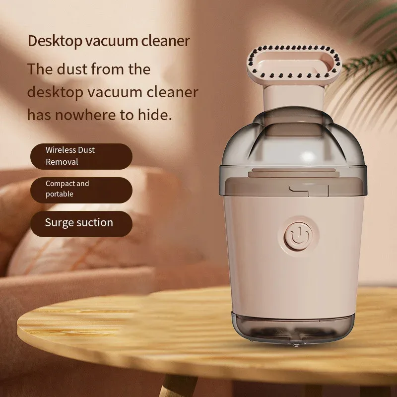 Desktop Vacuum Cleaner Powerful Rubber Slag Suction Yellow Duck Handheld Cleaner Mini Vacuum Cleaner for Children and Students