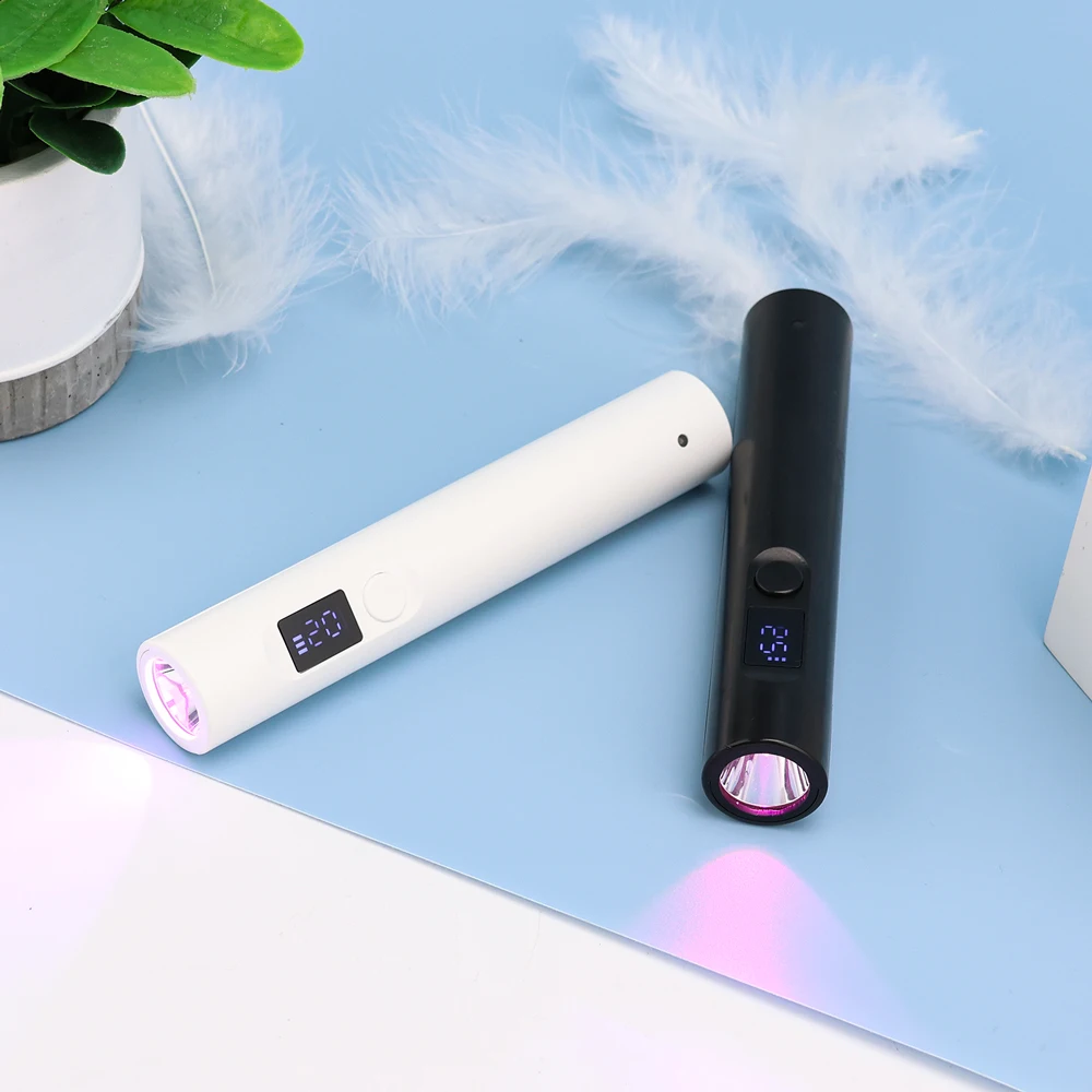 Akumulatorowa mini lampa UV LED do paznokci 9W, biurkowa mini suszarka UV do paznokci do salonu kosmetycznego, bezprzewodowa lampa UV do żelu do paznokci.