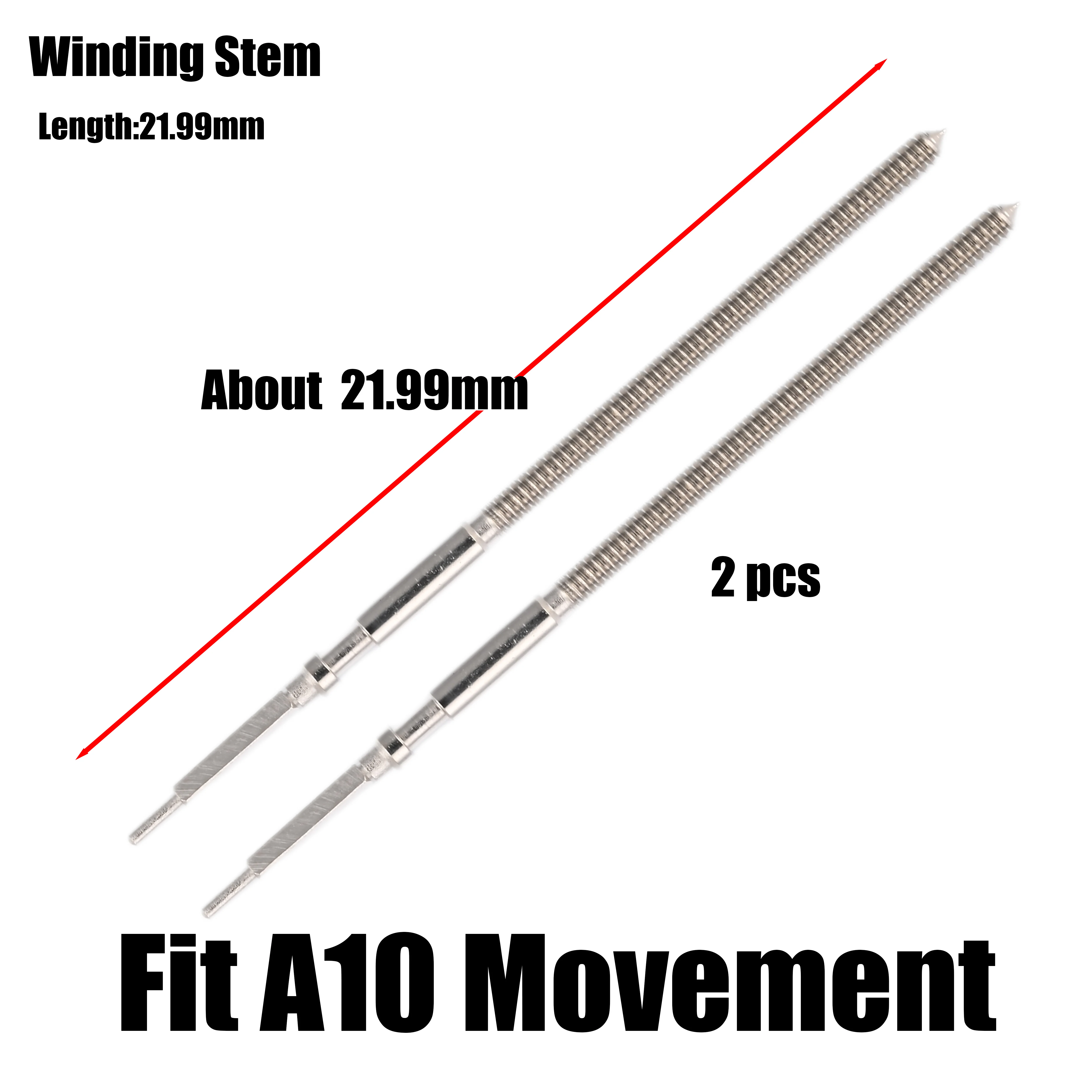 Winding Stem for A10 Movement, Assista Peças De Reparo, Handle Rod, ETA