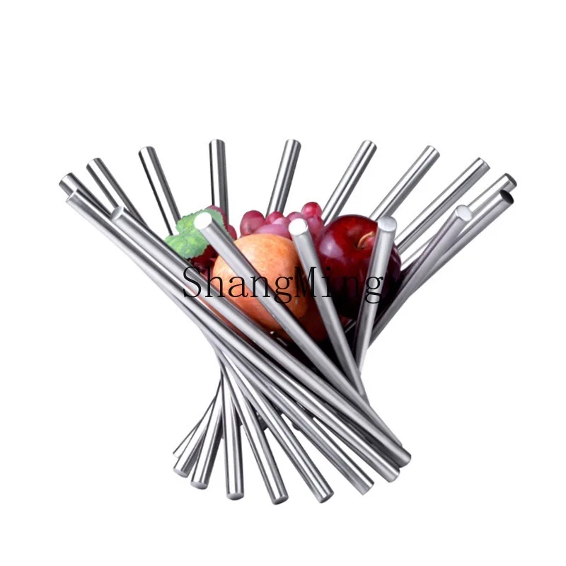

CL stainless steel fruit plate, personalized creative fruit plate fruit basket retractable rack art plate