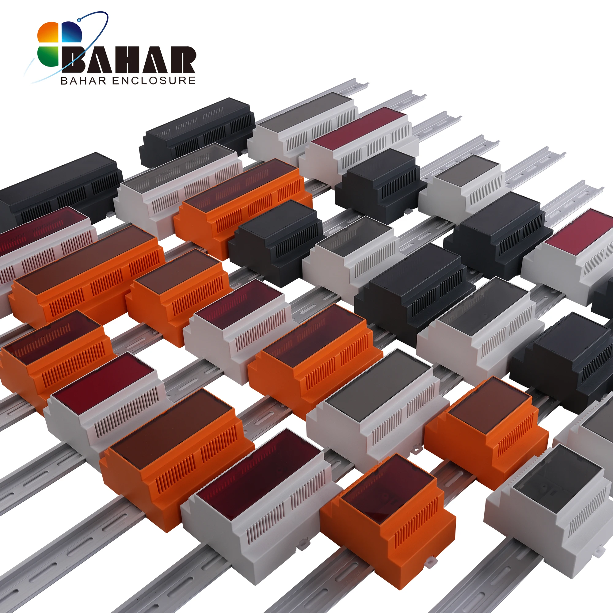 DIN Rail Plastic Enclosure Box, Industrial PLC Control Housing, ABS Flame‑Retardant Material Electronic PCB Shell