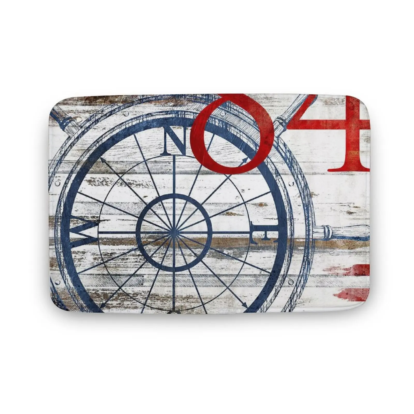 Nautical sailor painted compass carpet Polyester carpet non-slip floor mat, doormat, bedroom, kitchen, bathroom decoration