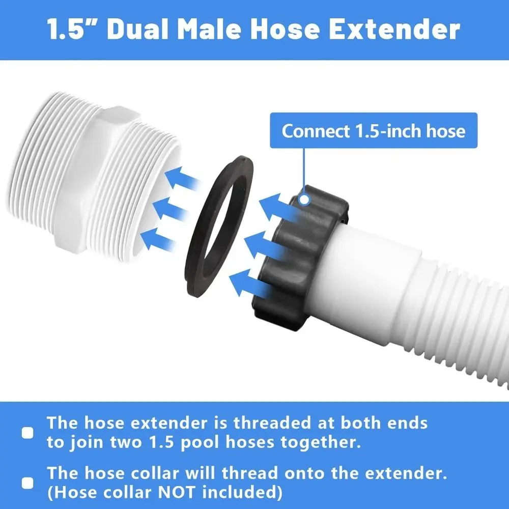 New PVC Pool Hose Connector Adapter 1.5-Inch White Dual Outlet Control Ground Swimming Pool Parts For Colemans
