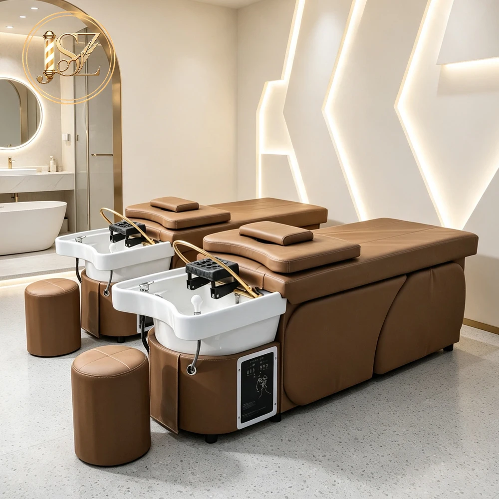 Thai Shampoo Bed Head Spa Water Circulation Constant Temperature Scalp Steam Phototherapy For Salon