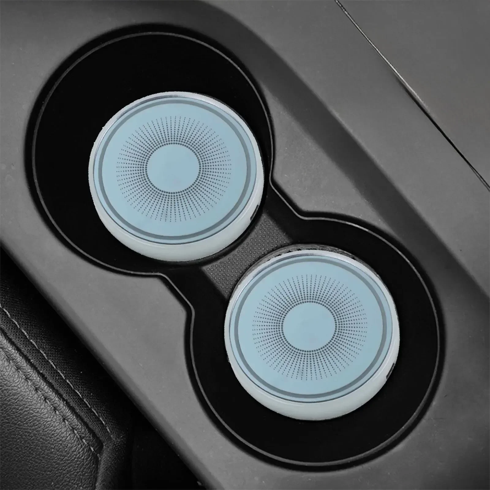 Luminescent Cup Pad LED Car Coasters Driving Experience Enhancement Versatile Interior Lighting Waterproof Acrylic Material