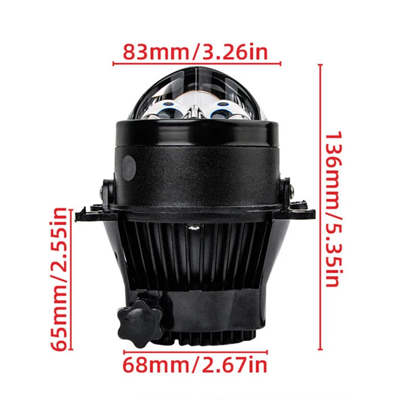 12V 24V 3Inch Bi-led Fog Lights H1 Hb3 H8 9005 320W Led Projector Laser Lens Fog Lamp Bi Lens H11 Led Headlight Bulb Universal