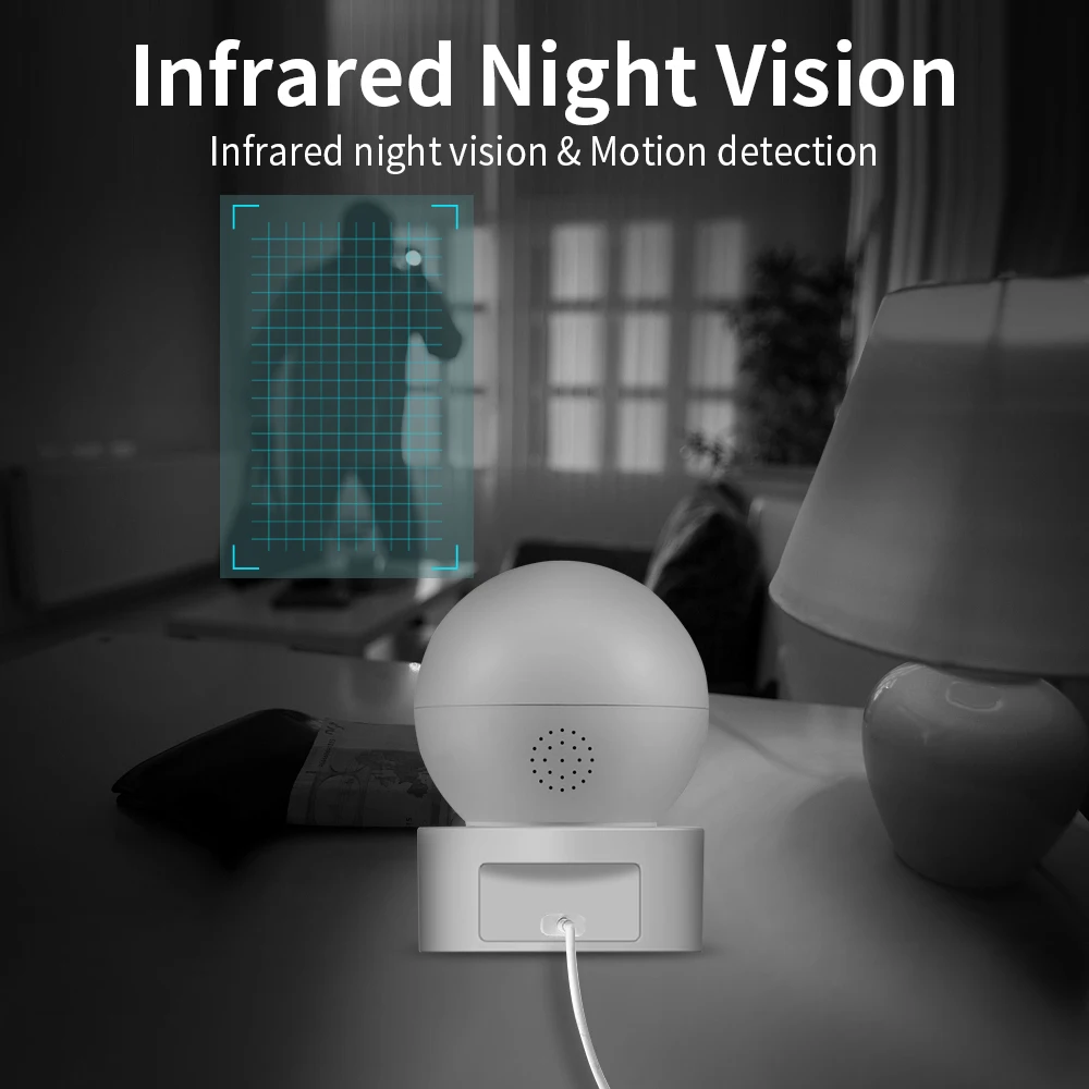 YAOSHENG 1080P Full Color Night Vision IP Camera Tuya Smart WiFi Indoor Smart Home Security Protection Baby Monitor Webcam