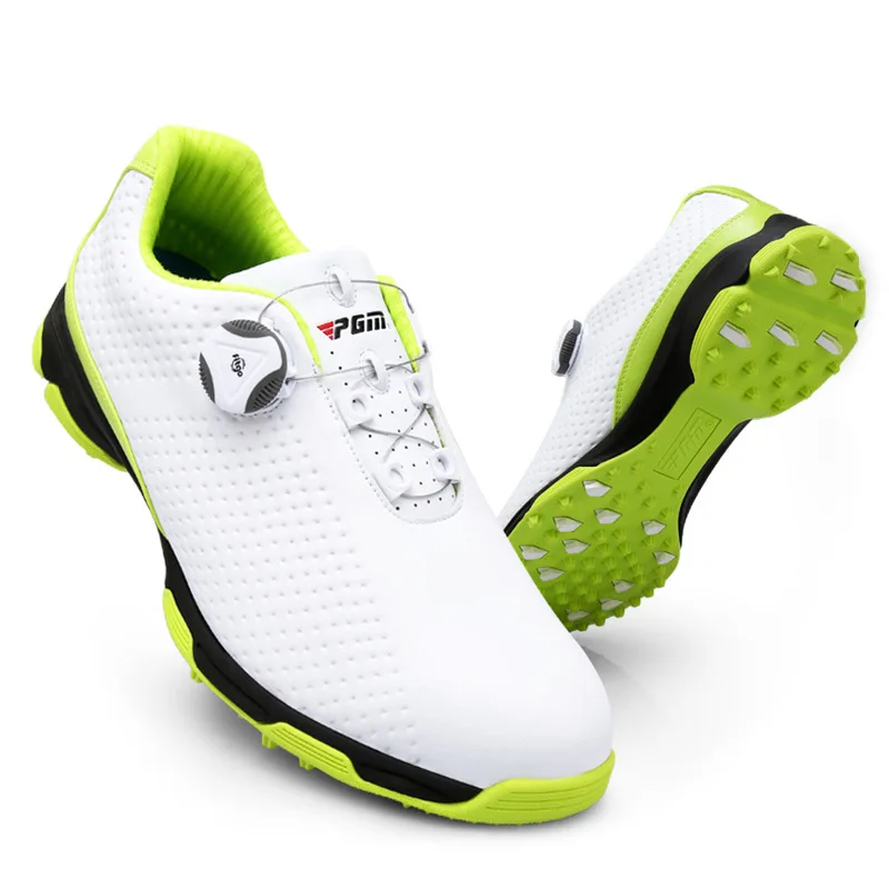 Original PGM Golf Shoes Men Waterproof Anti Slip Spiked Golf Sneakers  Golfing Sneakers Waterproof Casual Golfer Trainer Shoes