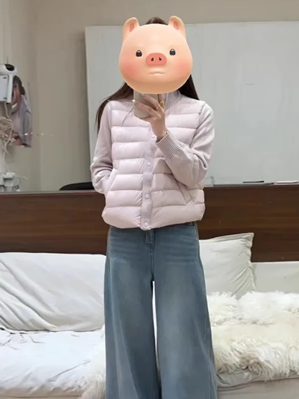 

Хлопковая куртка в стиле пэчворк Sweet Style, женская зимняя новинка в корейском стиле, с воротником-стойкой, универсальная, модная верхняя одежда для повседневной носки