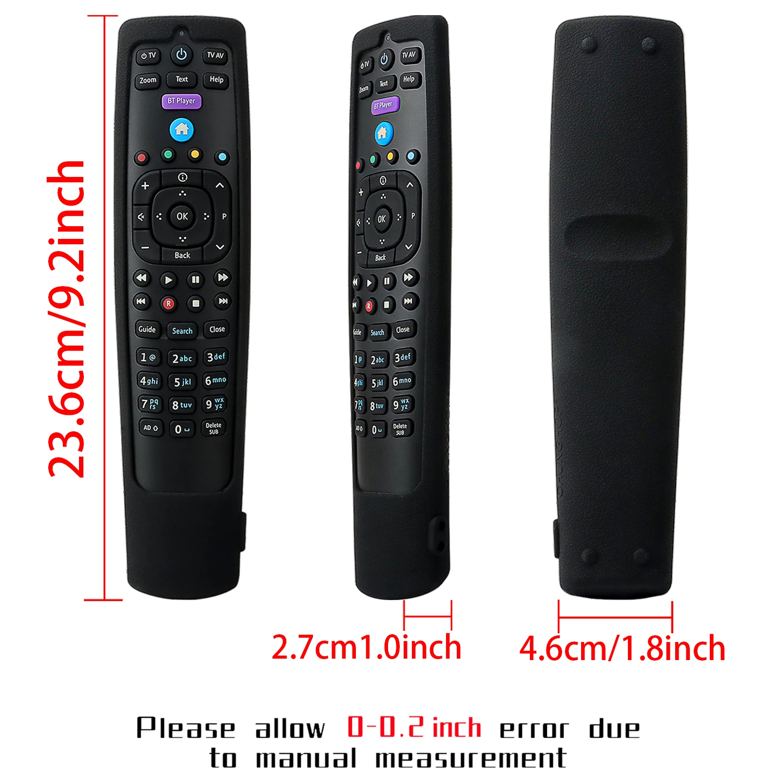 Silicone Protective Case Fit for BT YouView Set Top Box Remote Control Shockproof Cover