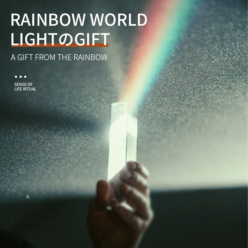 Prisme triangulaire en verre arc-en-ciel, capteur de soleil, expérience scientifique, prisme optique pour enfants, pour voir la réfraction de la lumière