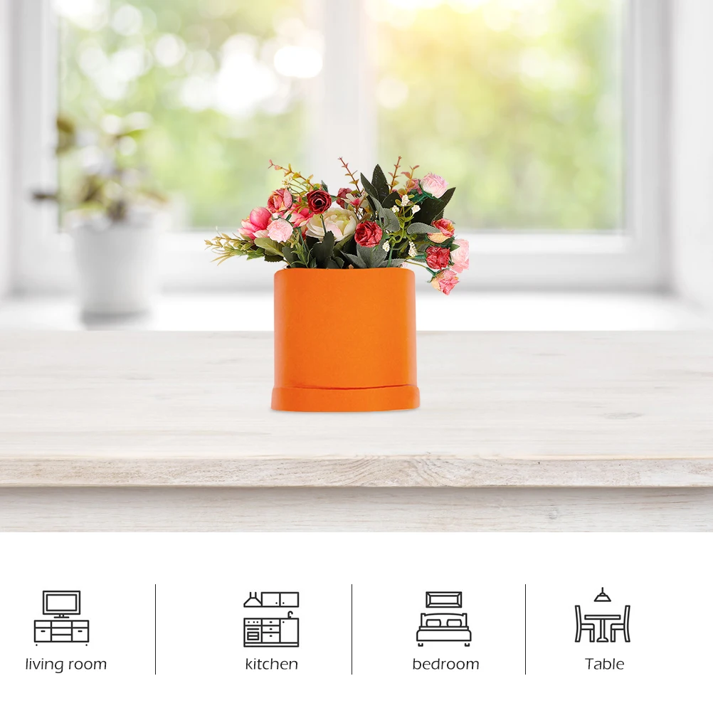 

Mini Hug Bucket Round Arrangements Packaging Paper Flowers Bouquet Paperboard Boxes Paper Flower Cylinder Flower Wrapping Boxes