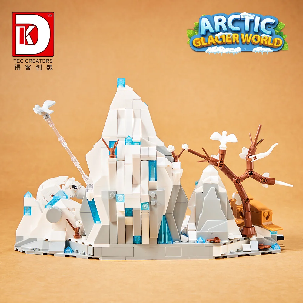 IN STOCK MOC Creativity Arctic Iceberg Worlde Building Blocks Bricks Assembling Model Toys for Children Christmas Gift Set