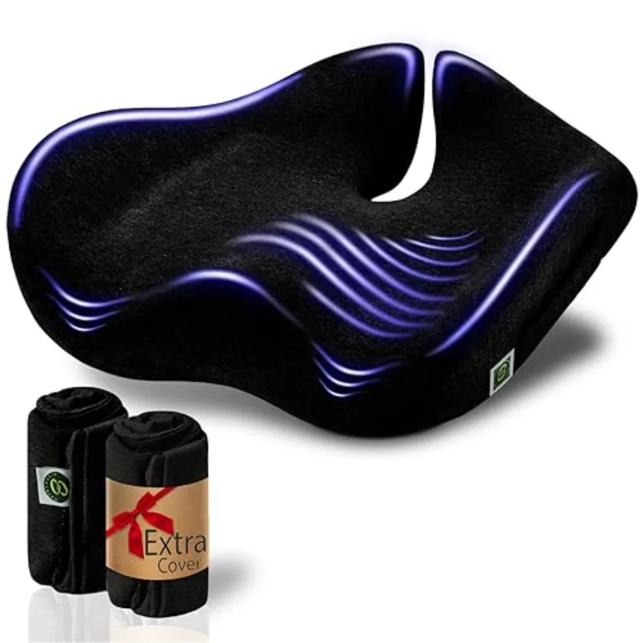 

X Large Seat Cushion for Office Chair Car Truck Gaming Chair Orthopedic Coccyx Cushion for Back Pain Sciatica Relief Pillow Ori