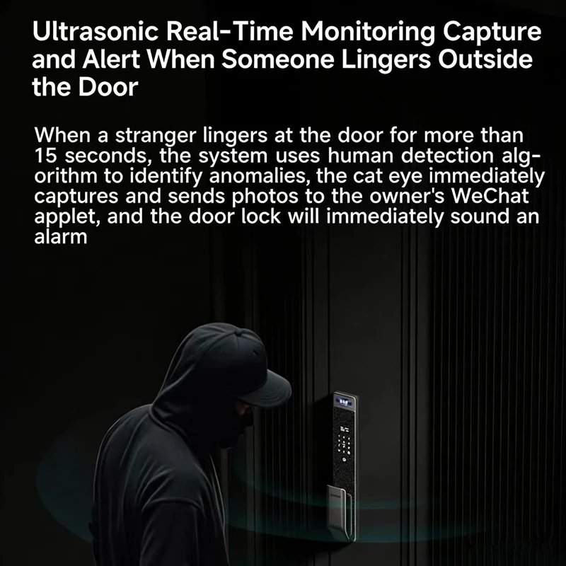 Sharp S5-FV Fully Automatic Smart Lock Face Recognition，Palm Vein，Fingerprint，Password Unlock for Home Security Doorlock view 4