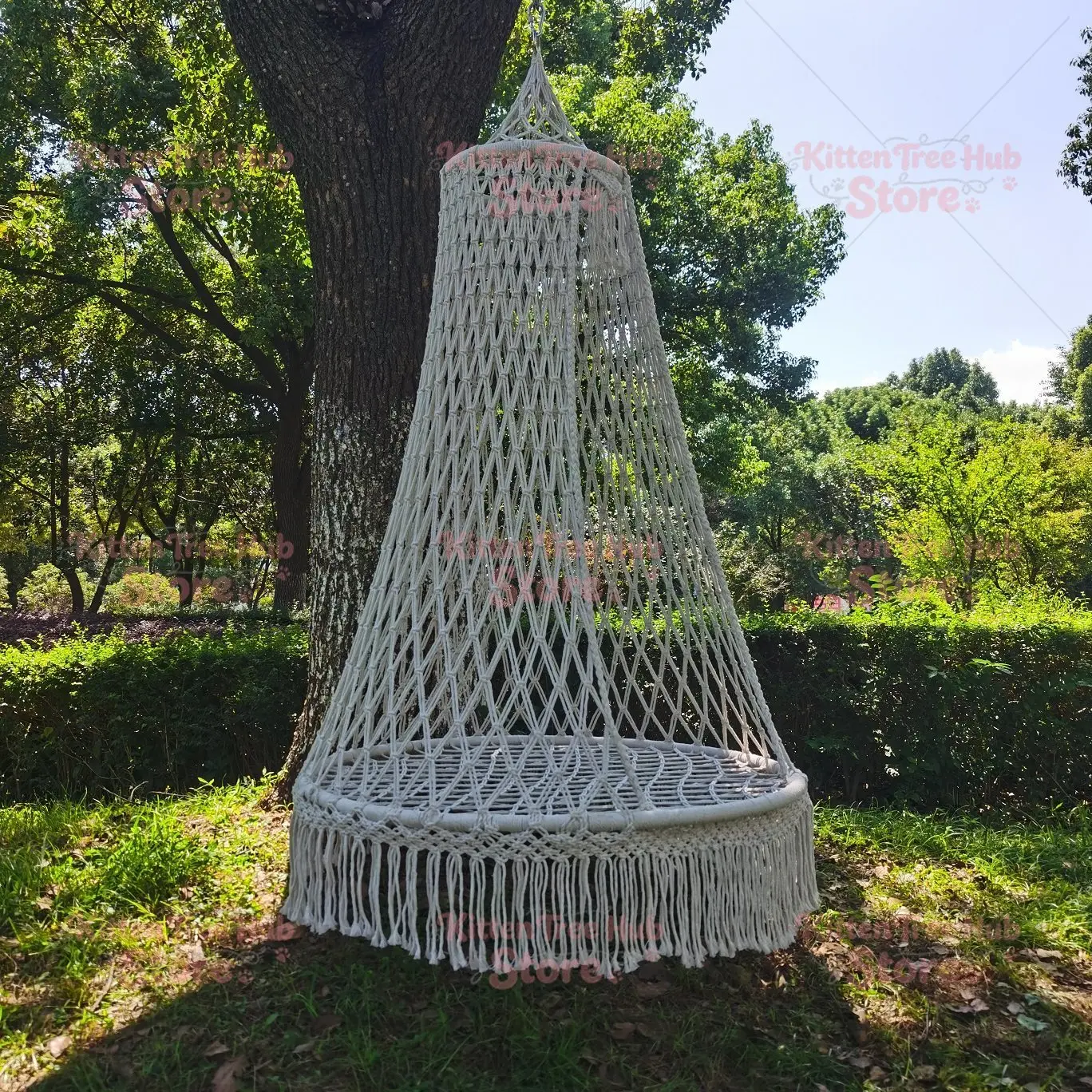 Handmade Woven Hanging Chair Indoor Swing for Bedroom Balcony Patio