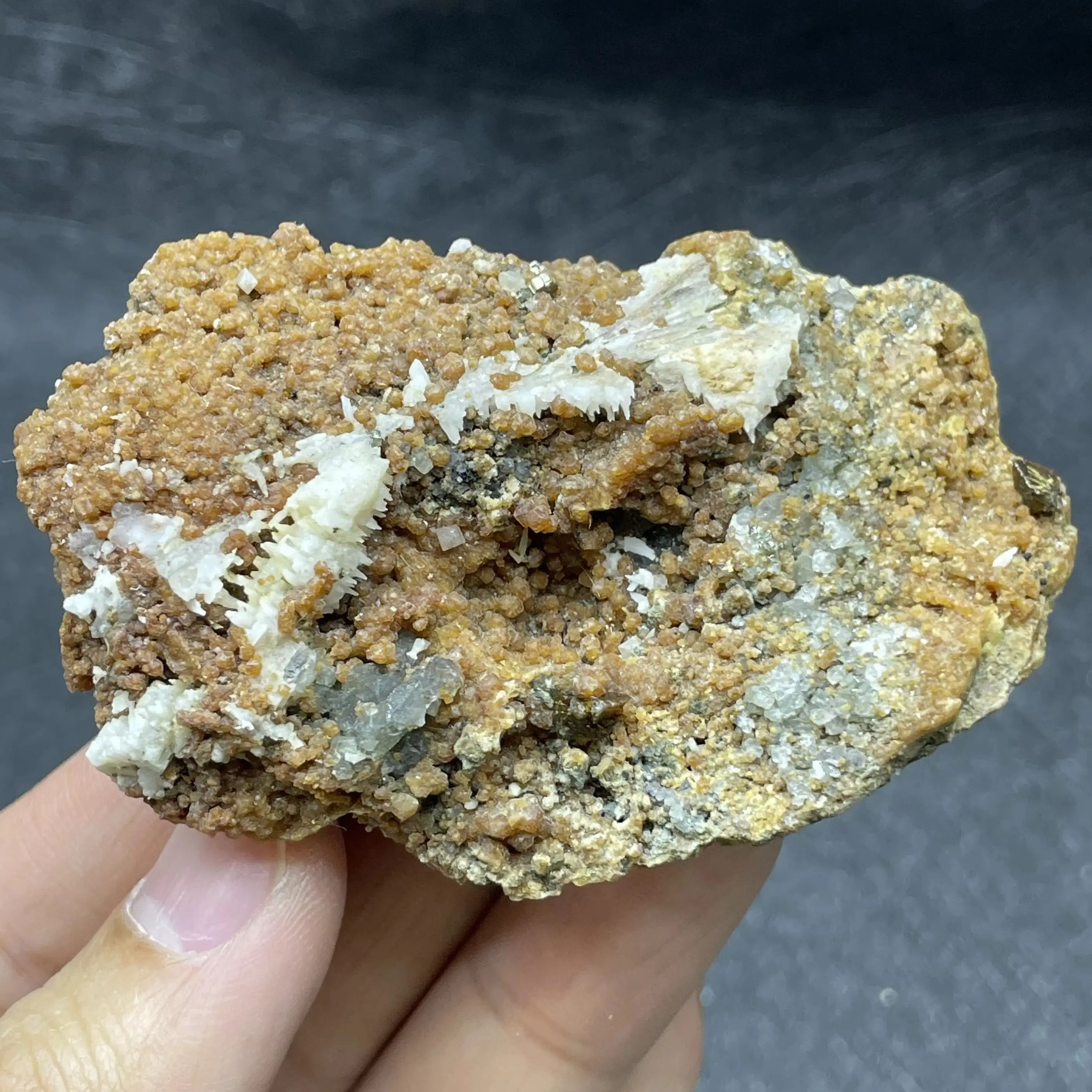 Natural Raw Rock Garnet with Symbiotic Fluorite And Calcite Mineral Specimen Quartz - Healing Home Decor Gift