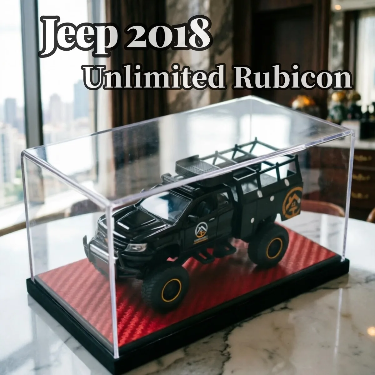 

Модель внедорожника 4x4 в масштабе 1:48 из литого металла с акриловым демонстрационным боксом – Коллекционная модель монстр-трака – Подарок для автолюбителей и детей