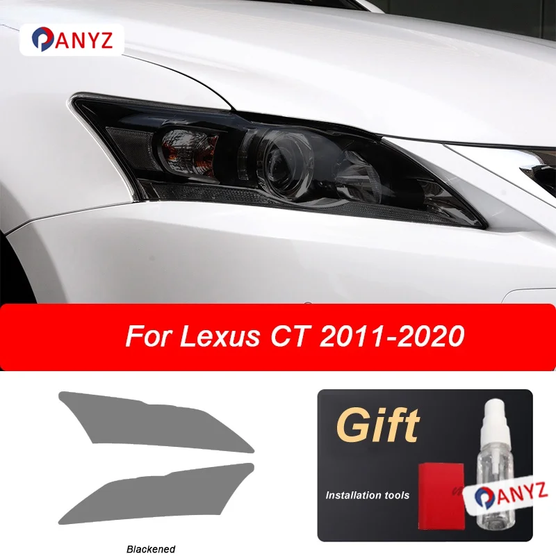 

2 шт. защитная пленка для фар автомобиля, виниловая защита, прозрачная черная наклейка из ТПУ для Lexus CT200h 2011-2020, аксессуары