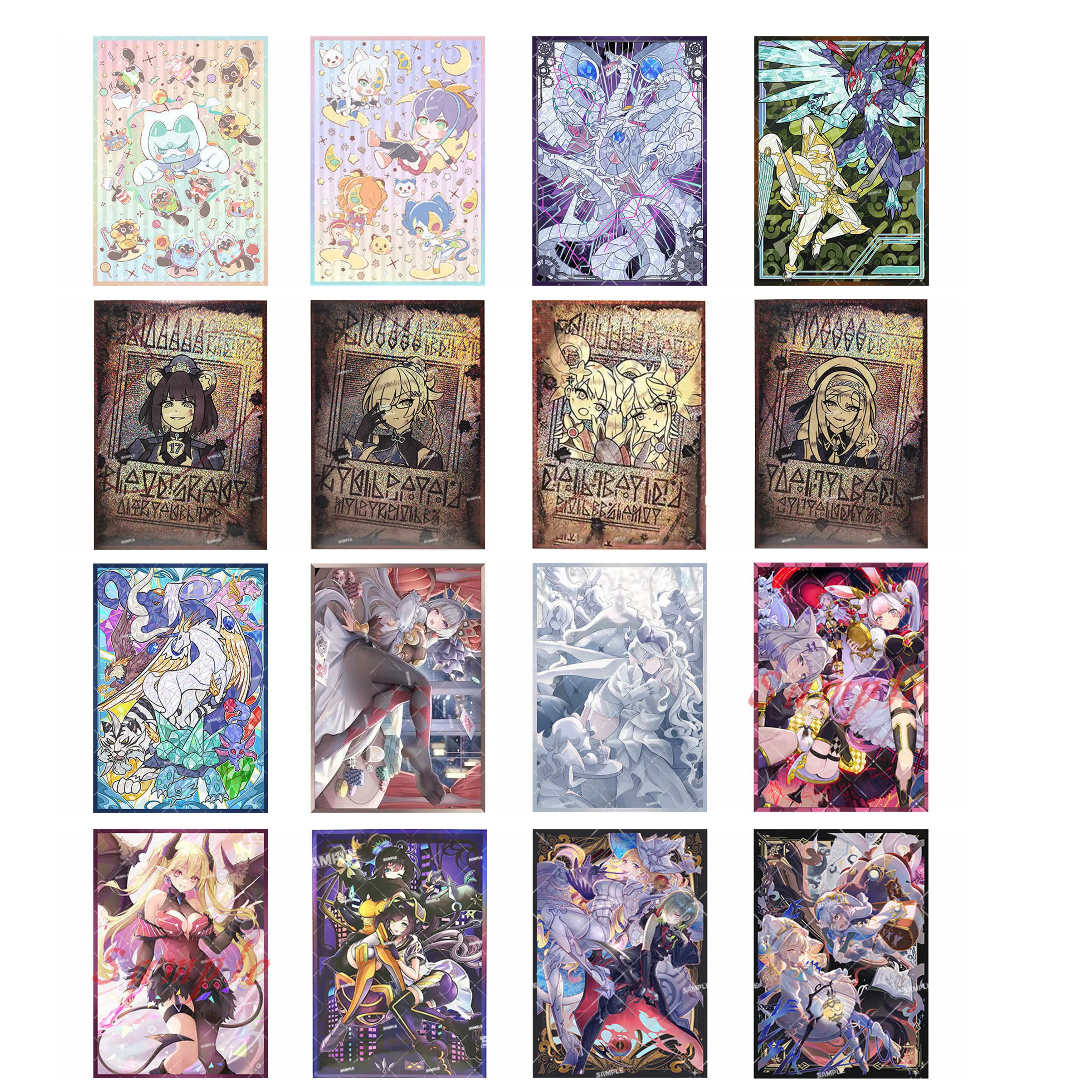 

60 шт. 63x90 мм YUGIOH рукава для карт YGO защитная защита для карт аниме HOLO чехол для карт для настольных игр коллекционные карты
