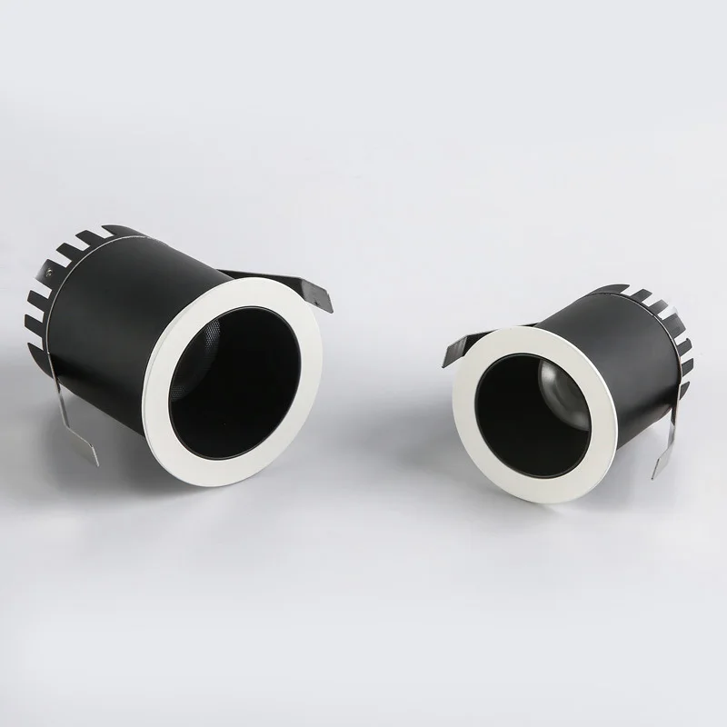 Wpuszczana ściemniająca mała Mini lampka reflektorowa COB 3w 5w 7w 10w 110V 220V Downlight lampa sufitowa wystawa oświetlenie